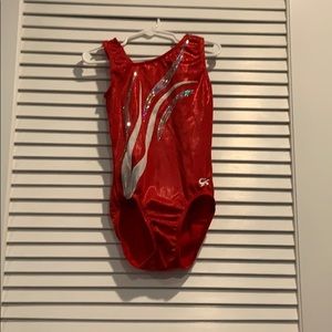 Red and white GK leotard
